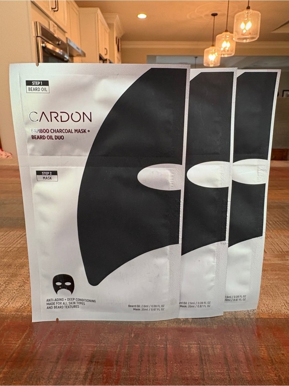 New CARDON Bamboo Charcoal MASK + BEARD OIL Duo x 3!